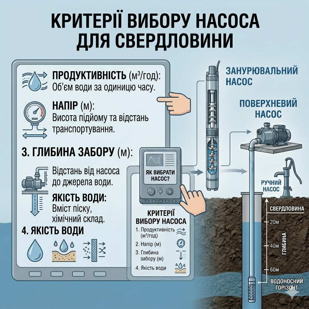 Як вибрати насос для свердловини